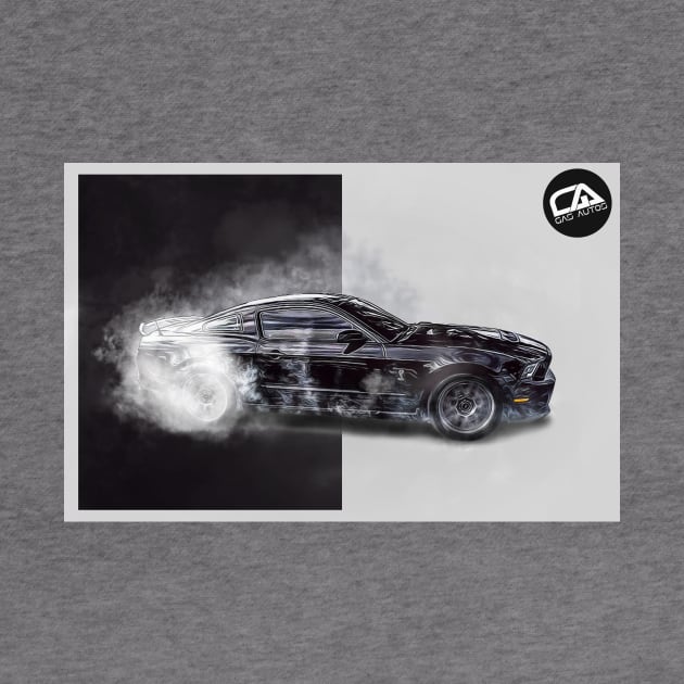 Ford Mustang Burnout Illustration by GasAut0s